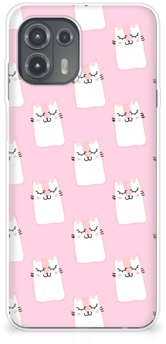 Motorola Edge 20 Lite TPU Hoesje Sleeping Cats
