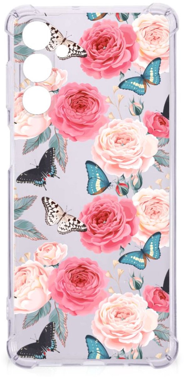Samsung Galaxy M54 Case Butterfly Roses
