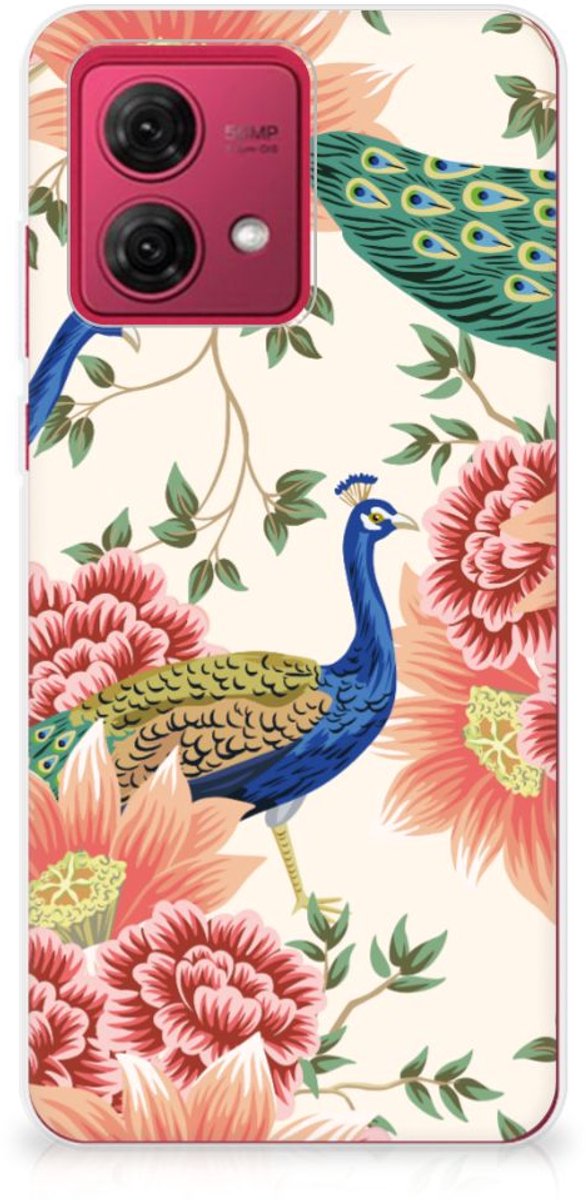 TPU Hoesje voor Motorola Moto G84 Pink Peacock