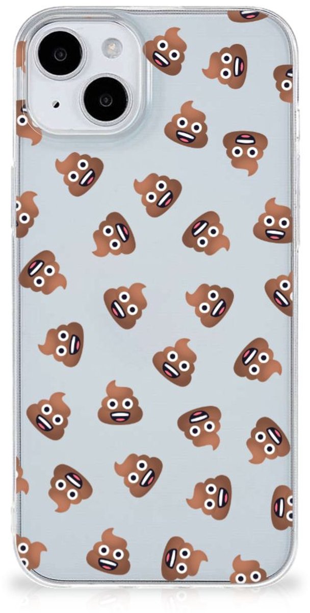 TPU bumper voor iPhone 15 Poep Emojis