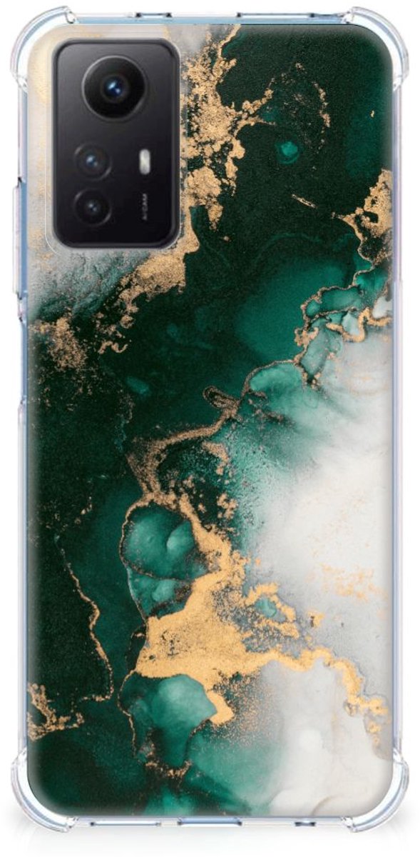 Anti-Shock Hoesje voor Xiaomi Redmi Note 12s Marmer Groen