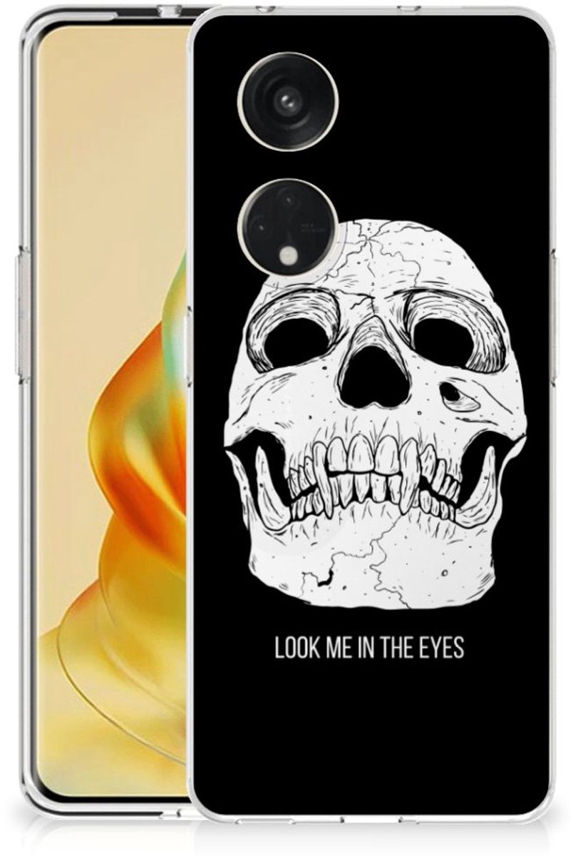 Silicone Back Case OPPO Reno8 T 5G Skull Eyes