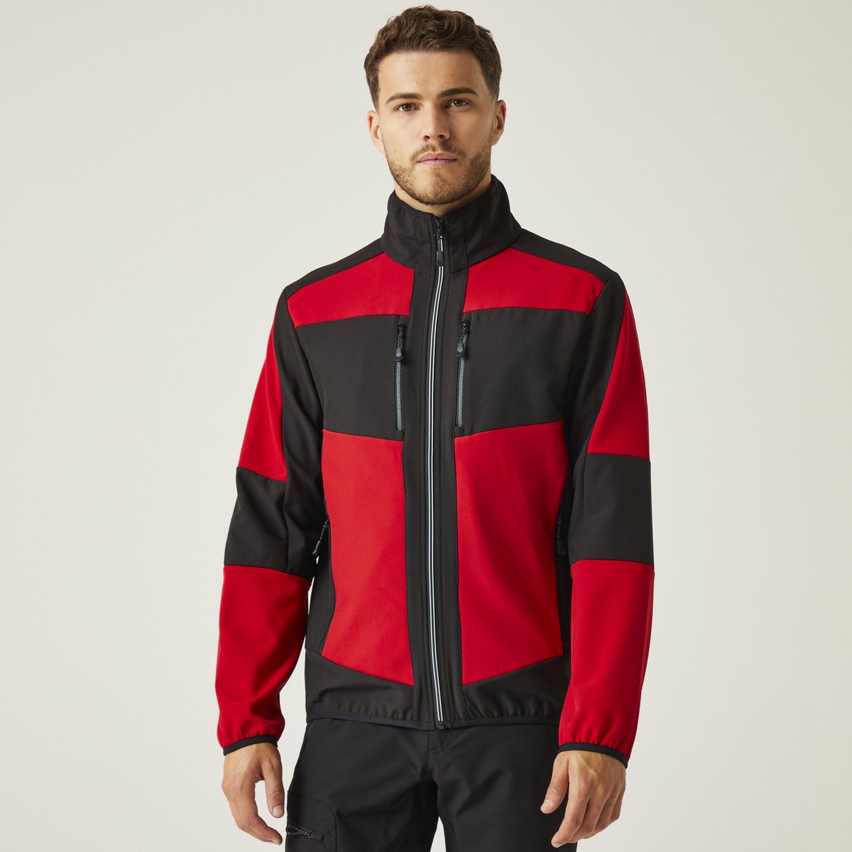 Jas Volwassenen Hoog Collar Zakken E-volve Rood