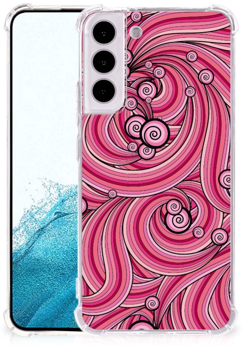 Back Cover voor Samsung Galaxy S22 Plus Back Cover Swirl Pink