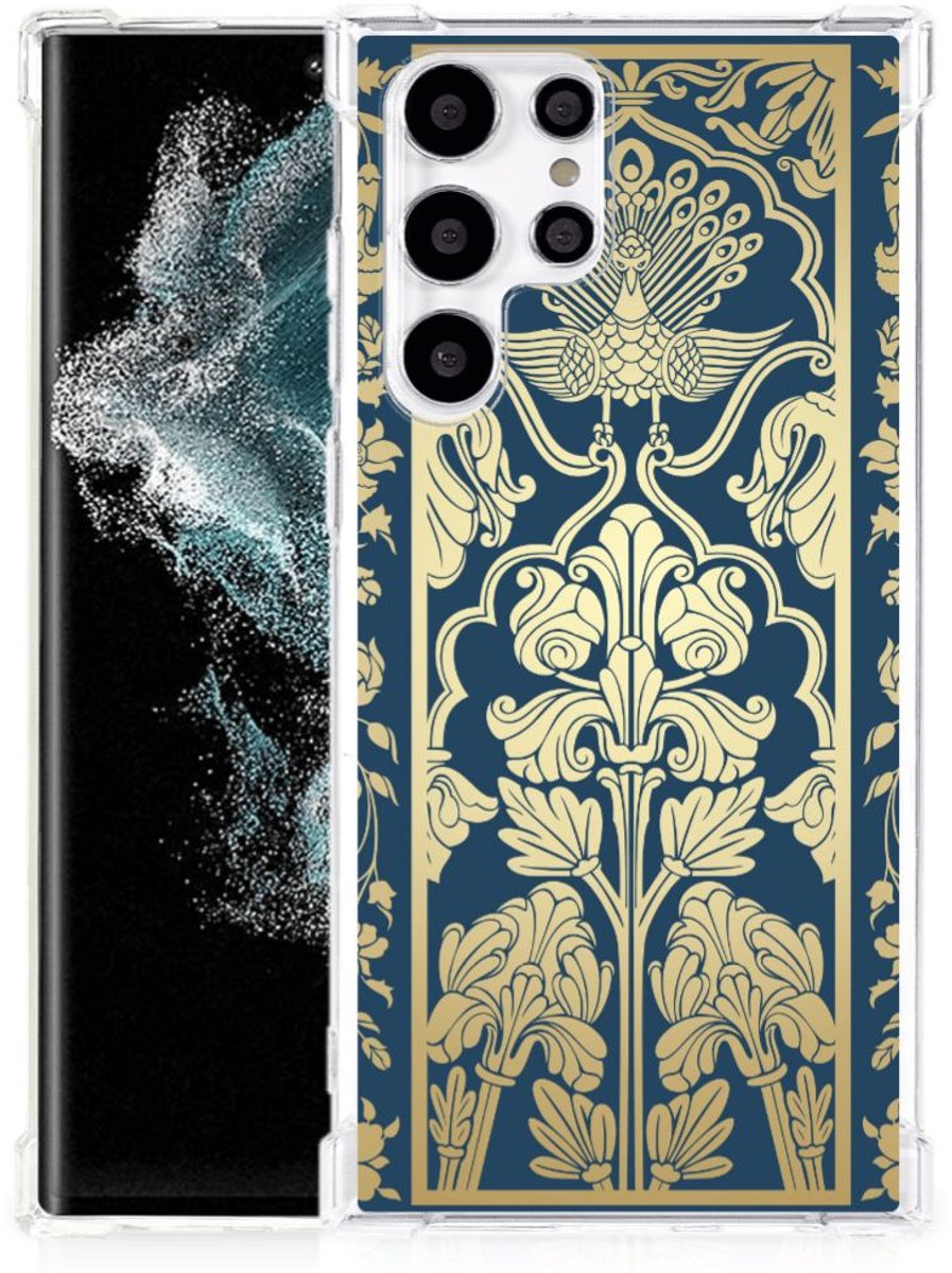 Samsung Galaxy S22 Ultra Case Beige Flowers