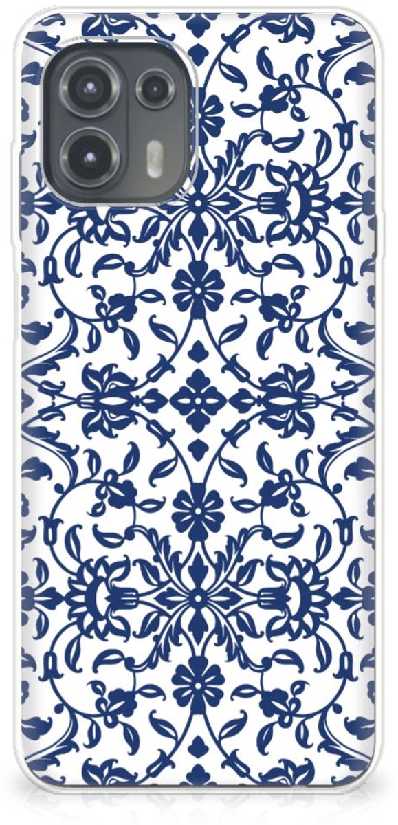 Motorola Edge 20 Lite TPU Case Flower Blue