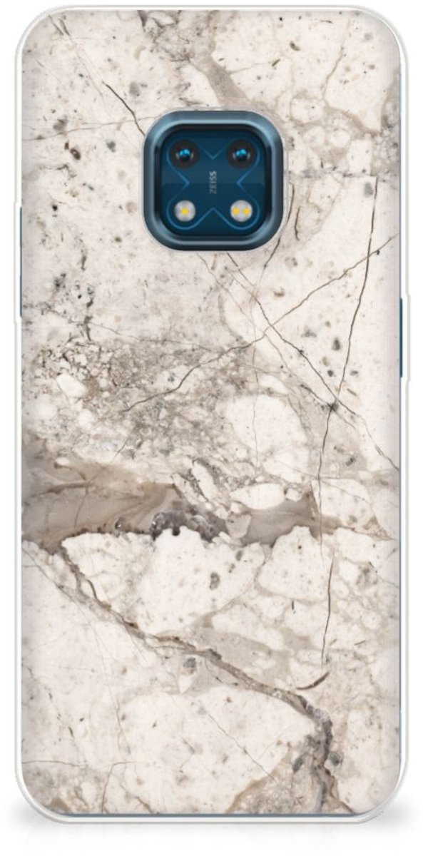 Nokia XR20 TPU Siliconen Hoesje Marmer Beige