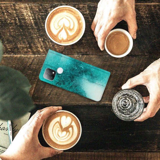 Coque Photo OPPO A15 Smart Cover Peinture Blue