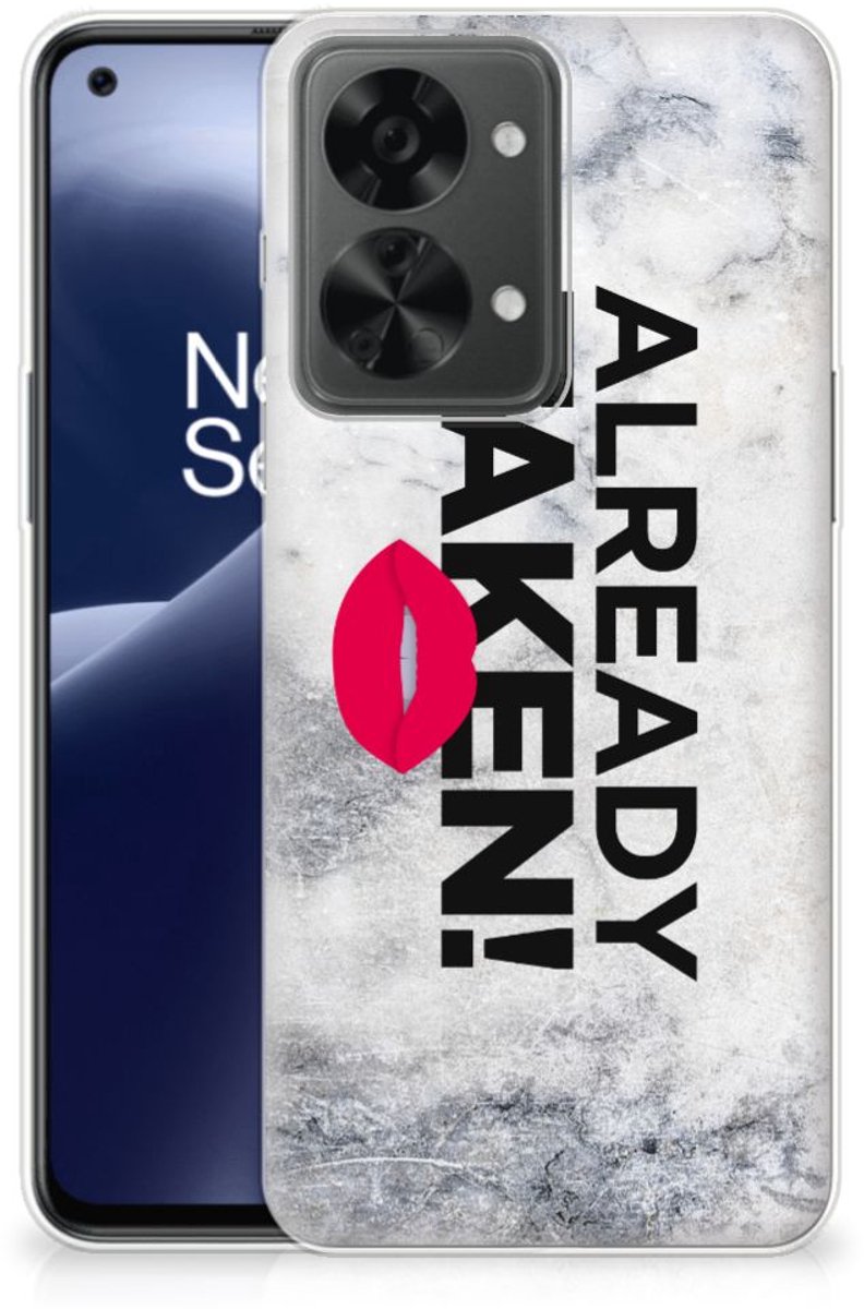 OnePlus Nord 2T Siliconen hoesje met naam Already Taken White