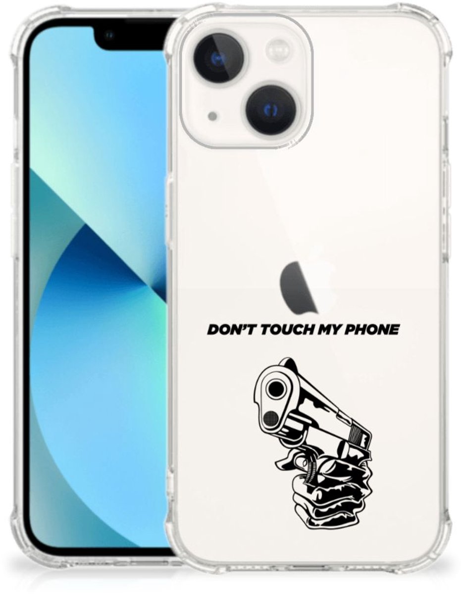 iPhone 13 mini Anti Shock Case Gun Don't Touch My Phone