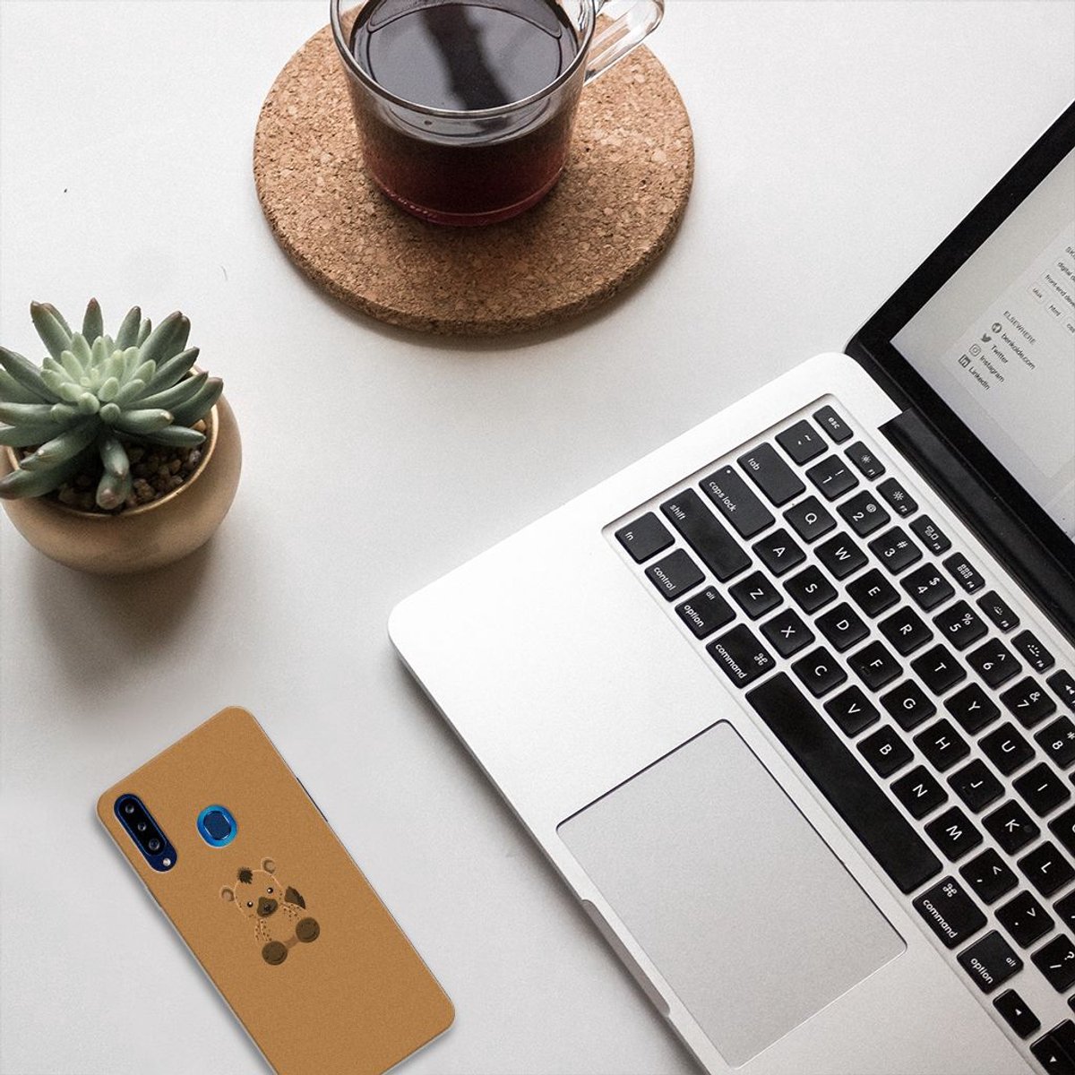 Samsung Galaxy A20s Telefoonhoesje met Naam Baby Hyena