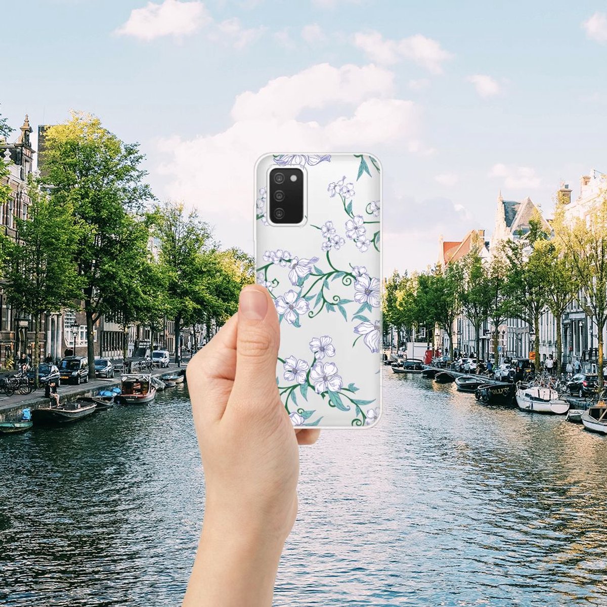 Samsung Galaxy A03S Uniek TPU Case Blossom White
