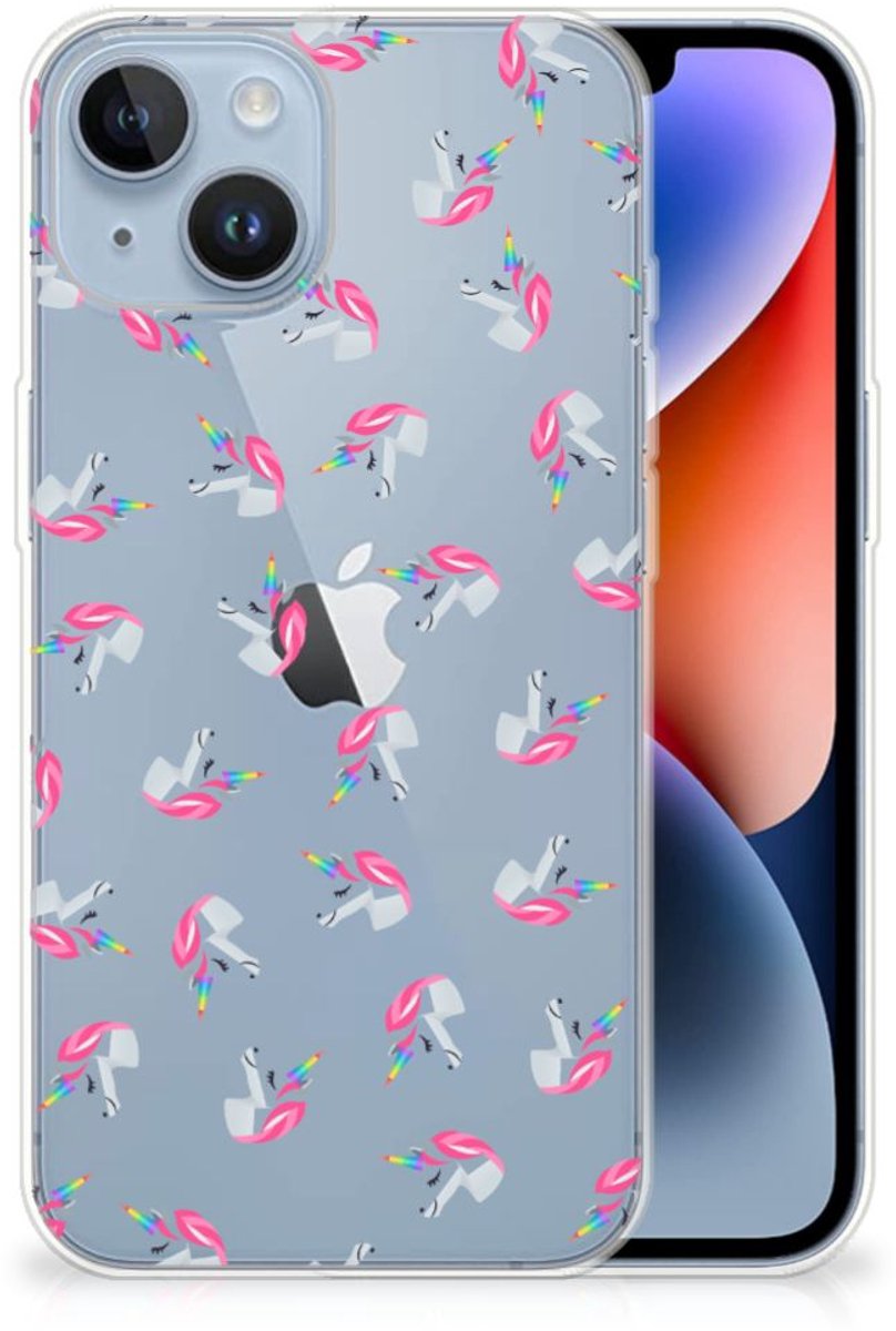 TPU bumper voor Apple iPhone 14 Unicorns