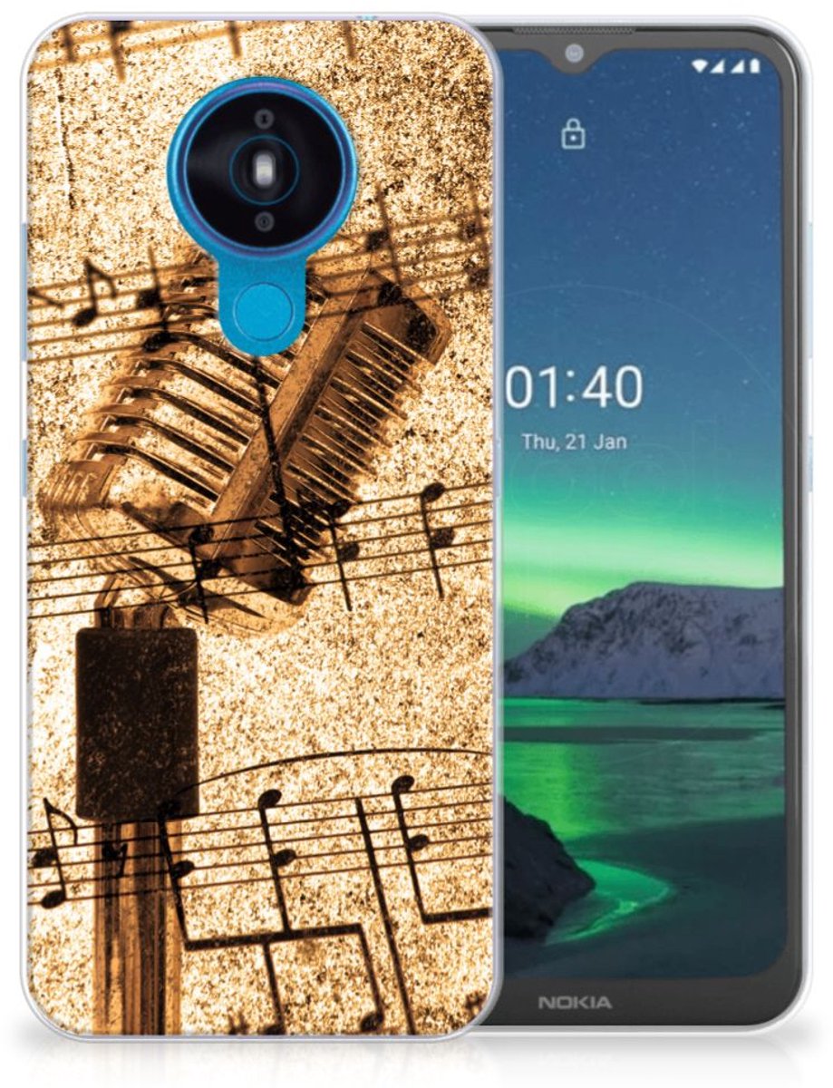 Nokia 1.4 Siliconen Hoesje met foto Bladmuziek