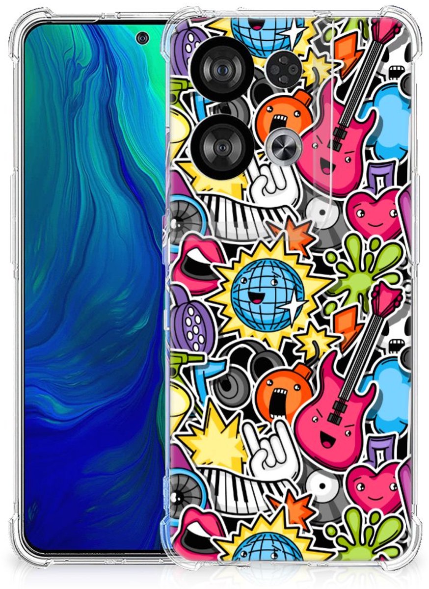 OPPO Reno8 Anti Shock Bumper Case Punk Rock