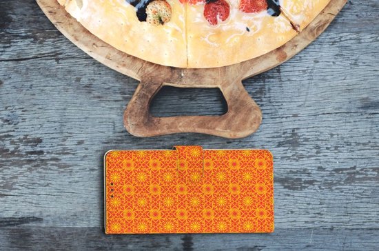 PU Premium Housse pour OnePlus 9 Pro Portefeuille Batik Orange
