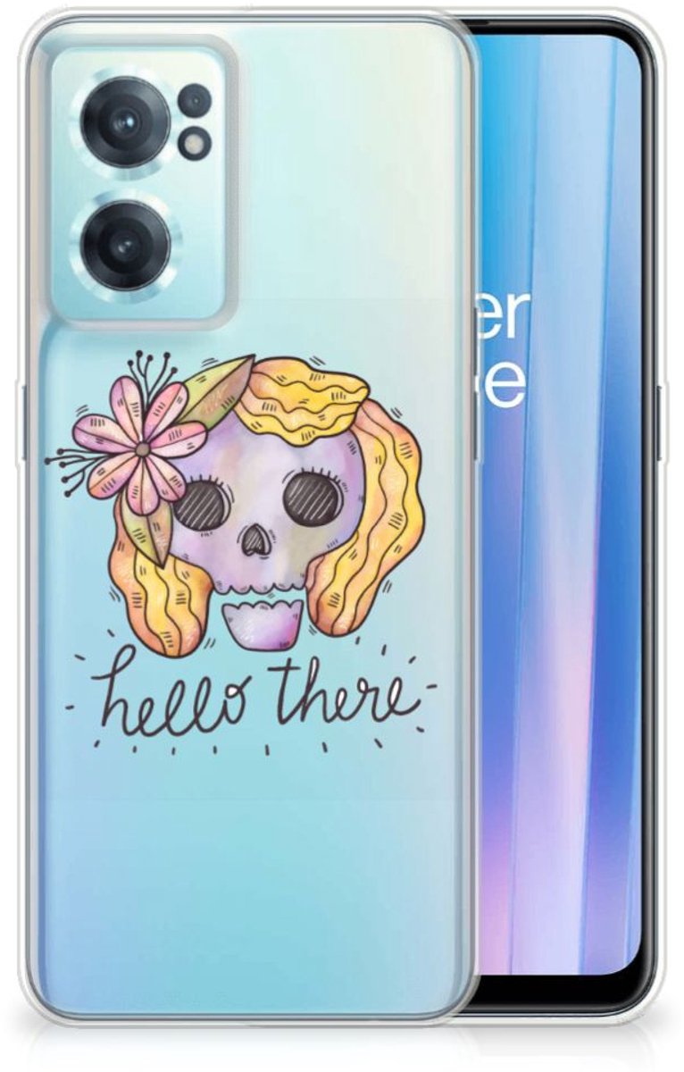 Silicone Back Case OnePlus Nord CE 2 5G Boho Skull