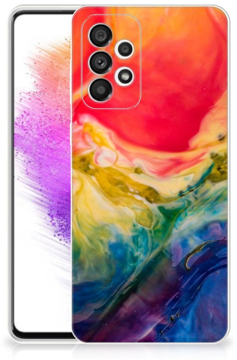 Hoesje maken Samsung Galaxy A73 5G Watercolor Dark