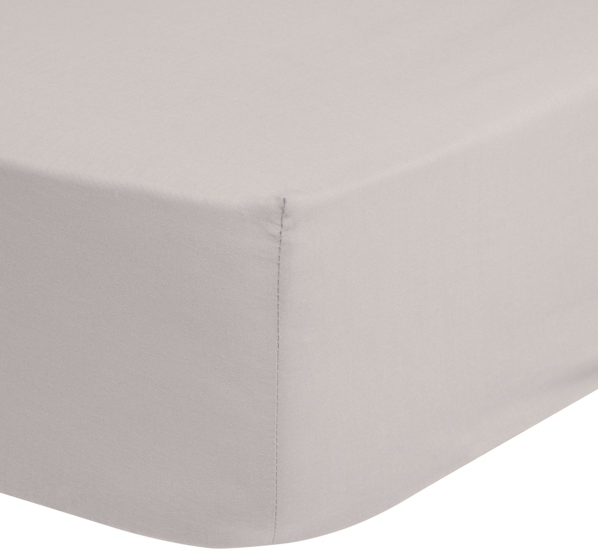 Good Morning hoeslaken effen kleur - 1 persoons 90x200 cm - Zand - 100% Katoen renforce