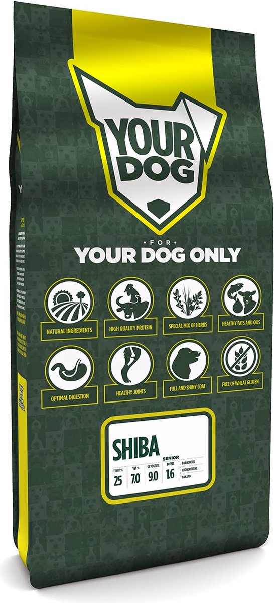 Yourdog Yourdog Shiba Rasspecifiek Senior Hondenvoer 12kg | Hondenbrokken