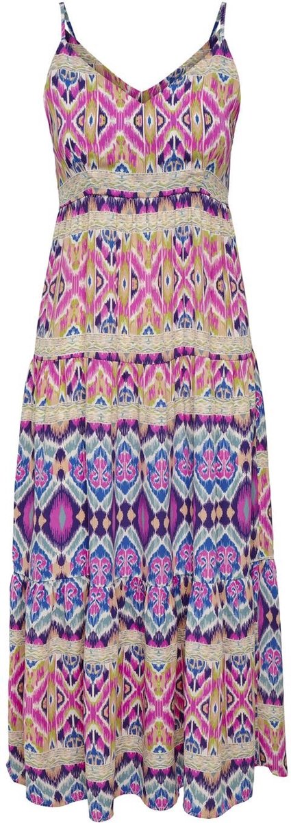 ONLY - ONLALMA LIFE POLY STRAP LONG DRESS AOP - Dames - Maxi jurken