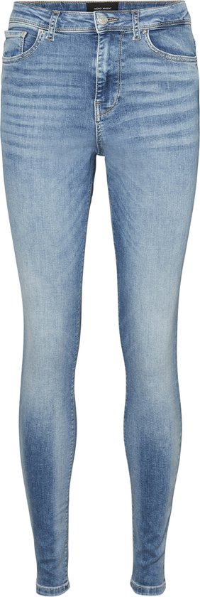 VERO MODA VMSOPHIA Skinny Fit Jeans voor dames, hoge taille, blauw (light blue denim), L VERO MODA VMSOPHIA Skinny Fit Jeans voor dames, hoge taille, blauw (light blue denim), L
