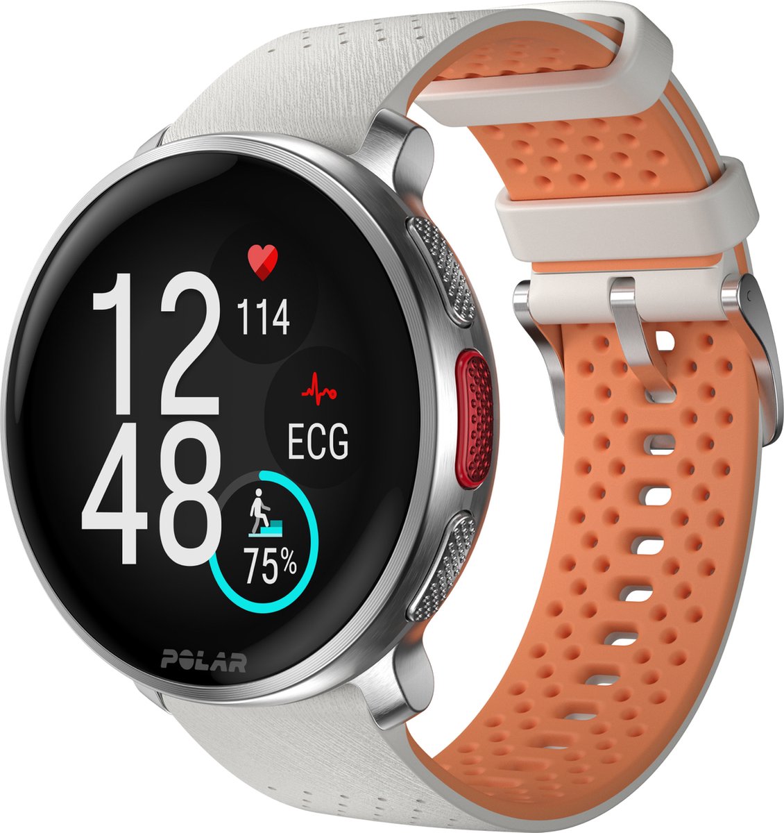 Afbeelding 2 van Polar Vantage V3 Sport Smartwatch GPS Zilver/Abrikoos