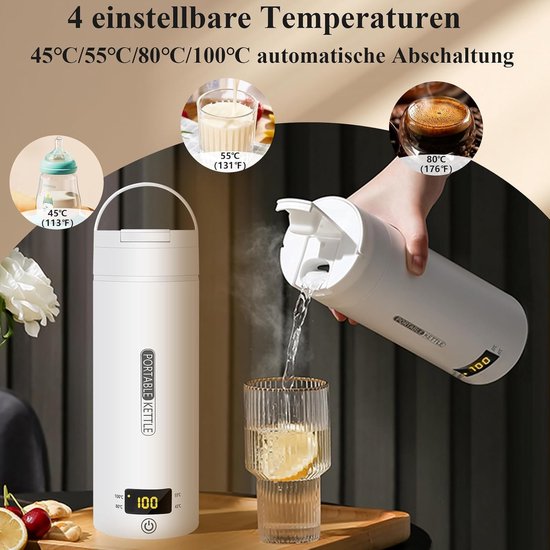 12 V - 24 V Waterkoker Voor Auto, 500 Ml Elektrische Reiswaterkoker Sigarettenaansteker Vrachtwagen