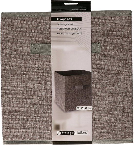 Set de 5x paniers de rangement / débarras gris anthracite 30 x 30 x 30 cm