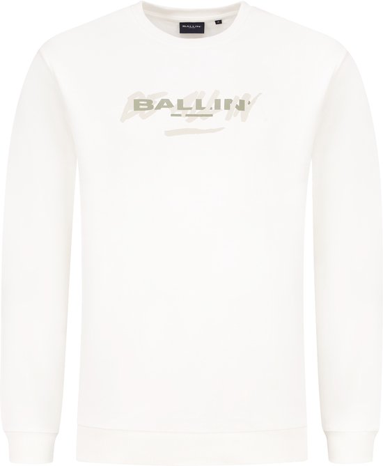 Ballin Amsterdam - Sweats coupe régulière pour hommes Crewneck LS - Off White - Taille XXL