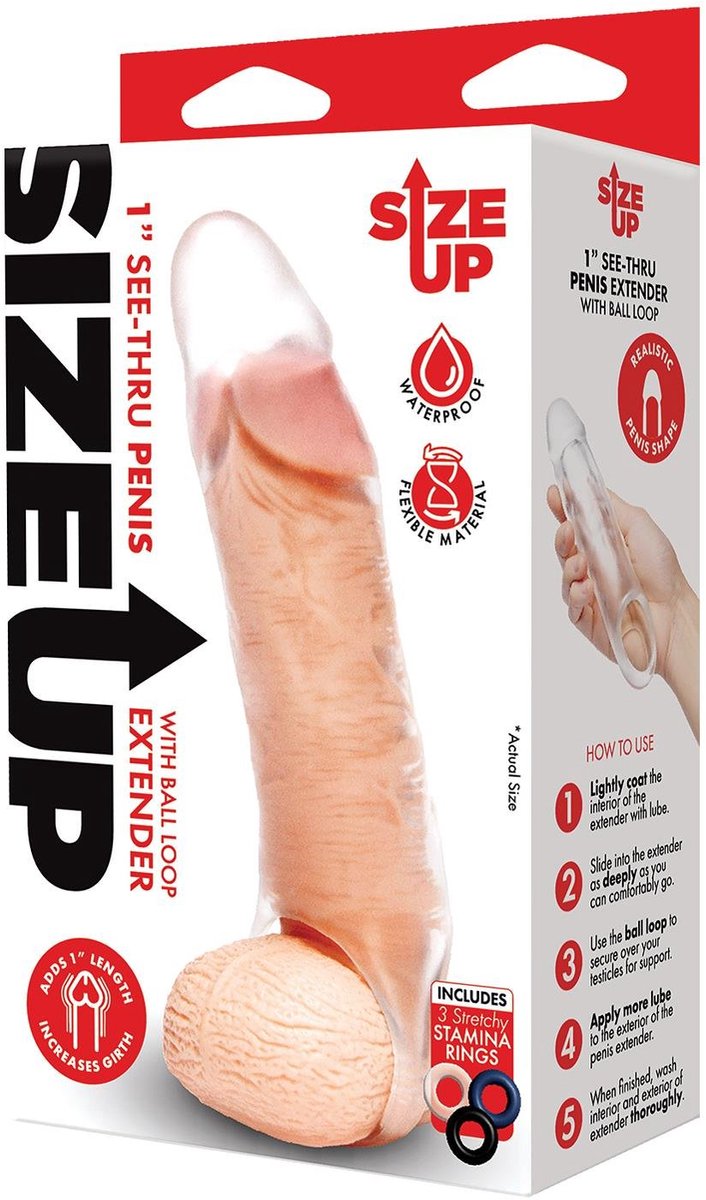 Size-Up Size Up View penisvergroter met bal Loop klassiek - Transparant