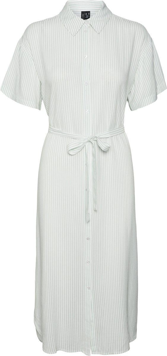 VERO MODA - VMBUMPY SS CALF SHIRT DRESS WVN GA NOOS - Dames - Maxi jurken