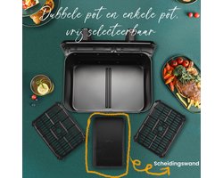 Digitale Airfryer XXL 9L Sinaopus 802 – Heteluchtfriteuse met Dubbele Mand en DualMand Onafhankelijke Snelle Opwarming – Voor Gezinnen – 10 Programma’s – Kijkvenster – Makkelijk te Reinigen – Capaciteit voor 4 Personen