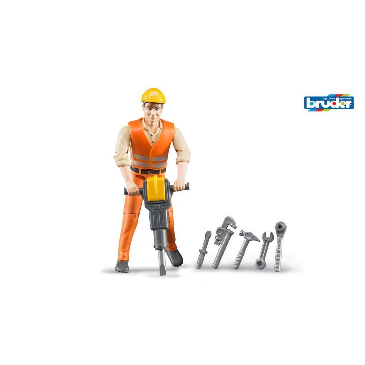 Bruder bworld Bouwvakker speelfiguur met accessoires thumbnail 3