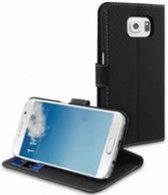 Muvit Wallet Stand case met 3 cardslots voor Samsung Galaxy S6 - Zwart