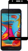 Ntech Screenprotector Geschikt voor Samsung Galaxy A2 Core full cover Screenprotector Tempered Glass - Zwart