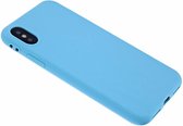 iPhone X / Xs Soft Premium TPU Back cover siliconen Hoesje Licht Blauw