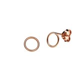 Rosé Goud Plated Kleine Cirkel Oorknopjes 3MM