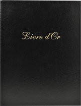 3x Gastenboek Balacron kaft met opschrift Livre d'Or - 100 pagina's - 27x22cm verticaal, Geassorteerd