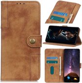 Samsung Galaxy A71 Book Case Kunst Leer Bruin