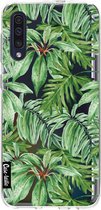 Casetastic Samsung Galaxy A50 (2019) Hoesje - Softcover Hoesje met Design - Transparent Leaves Print