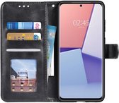 Samsung Galaxy S20 Plus Hoesje Wallet Book Case Voor Pasjes Line Zwart