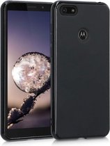 Motorola Moto E6 Play Hoesje Soft Case Zwart + 2X Tempered Glass Screenprotector