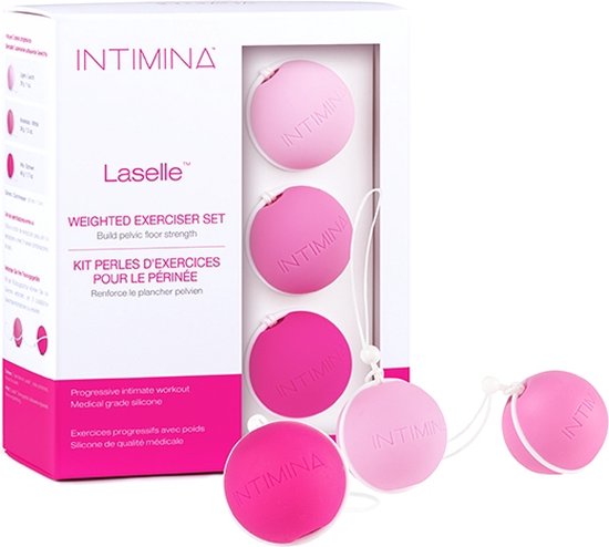 Foto: Intimina laselle kegel routine weighted exerciser set 3 bekkenbodemgewichten voor vrouwen 28 g 38 g 48 g 