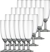 18x Champagneglazen/flutes transparant Vinata 150 ml - 15 cl - Champagne glazen - Champagne drinken - Champagneglazen van glas