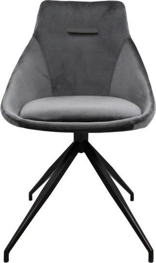 | HSM Collection eetkamerstoel Tucson velours fluweel grijze eetkamerstoel kopen | meubel deals.nl