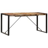 Eettafel 160x80x75 cm massief gerecycled hout