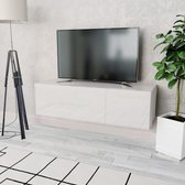 Tv-meubel 120x40x34 cm spaanplaat hoogglans wit