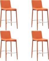 Barstoelen 4 st kunstleer oranje