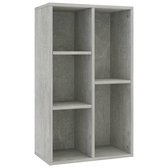 Boekenkast/dressoir 45x25x80 cm spaanplaat betongrijs